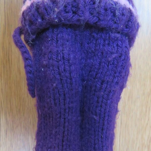 Hand Knit Purple Top Pants Hat for Barbie Shape 12" Dolls Vintage (K730) - Picture 7 of 7